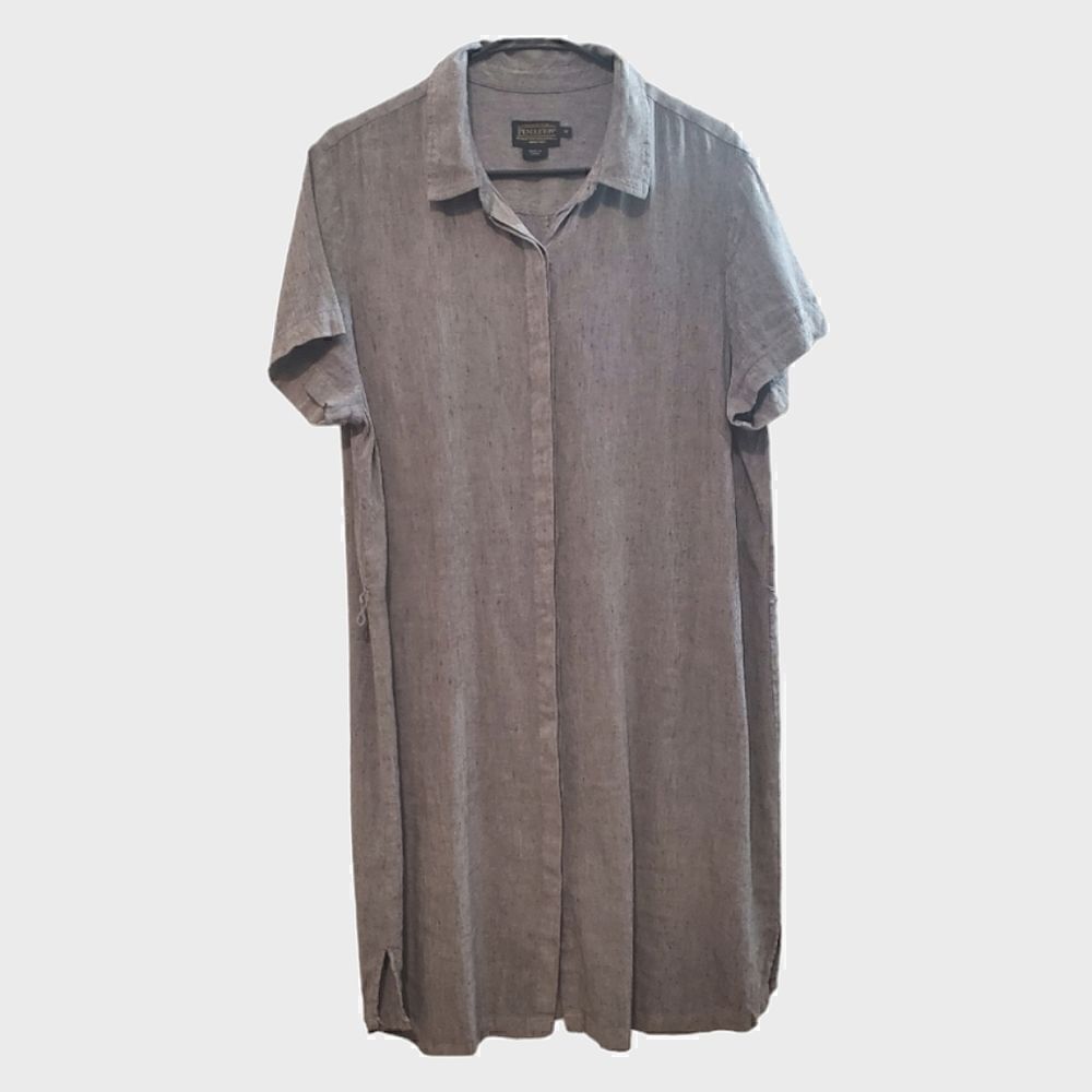 Pendleton Linen Blend Button Down Dress Size 14 - Picture 16 of 16
